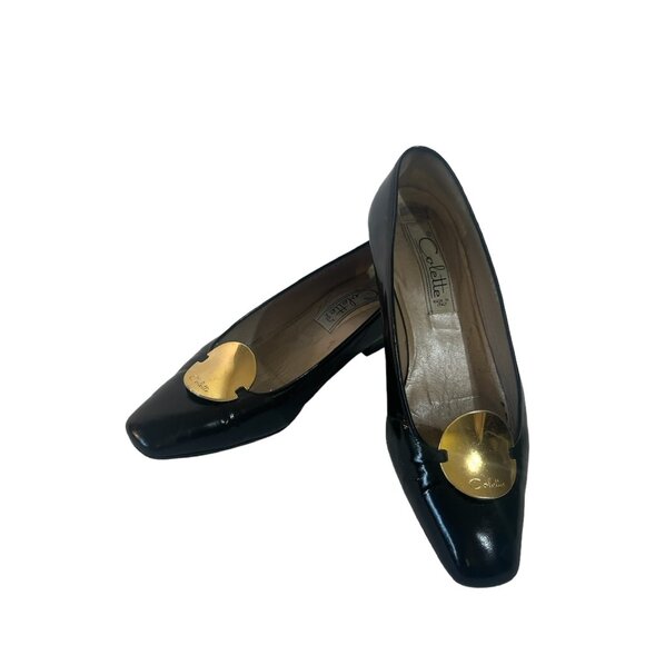VINTAGE COLETTE PATENT LEATHER PUMPS - Picture 3 of 4